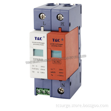 Power Surge Protection Device / Surge Arrester / (TCPA20-B/1+NPE) with CE Certificate